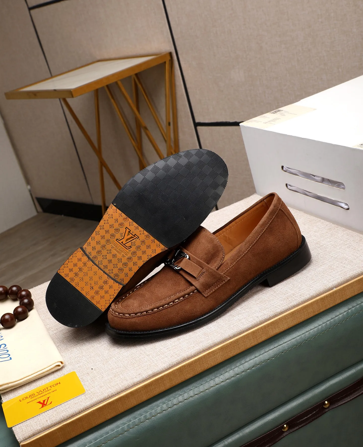 Men's shoes 💰480 📛📛(Niuli) high-end [LOUIS VUITTON】Louis Vuitton official website synchronizes new products👟Milan fashion catwalk style🇰🇾🇰🇾LV house logo, celebrity style, a must-have for fashionistas⚠️First-layer calfskin➕Cowhide lining➕Official website original original outsole👞Number 38-44